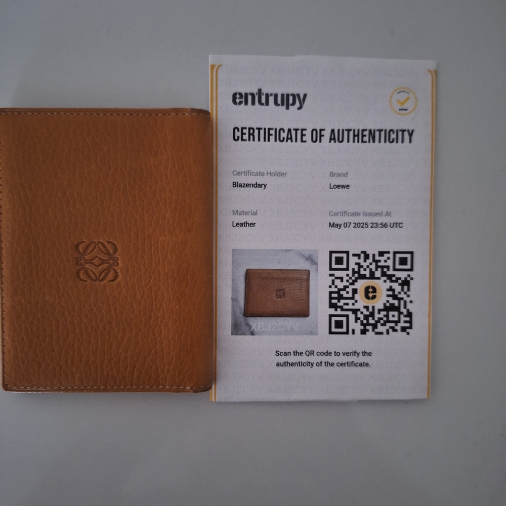 Loewe Tan Leather Wallet& Card Holder - Picture 4 of 12